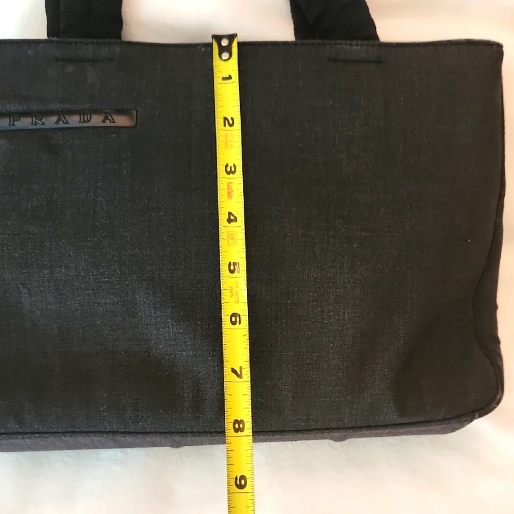 Prada Black & Gray Handbag with COA - Picture 5 of 13